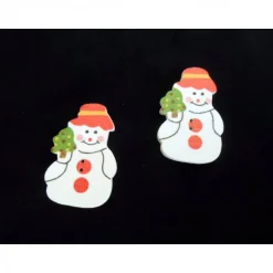 New Holzknopf Schneemann Weihnachten 1 Stk. Knöpfe