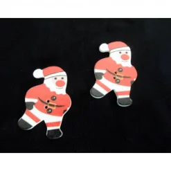 Outlet Holzknopf Weihnachtsmann 1 Stk. ca. 40x25mm Knöpfe