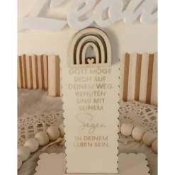 Geschenke|4Dahoim Holzkreuz mit Namen für Erstkommunion