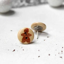 Hot Holzohrstecker Lebkuchenmädchen • Ohrringe | Ohrschmuck | Weihnachten Weihnachtsaccessoires