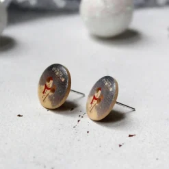 Hot Holzohrstecker Schneemann • Ohrringe | Ohrschmuck | Weihnachten Weihnachtsaccessoires