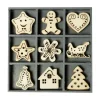 Clearance Holzornamente Sweet Xmas 45-teilig Bastelzubehör