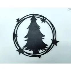 Outlet Holzring Tannenbaum, schwarz Weihnachtsdeko
