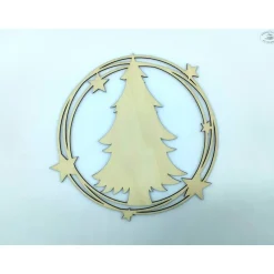 Outlet Holzring Tannenbaum, schwarz Weihnachtsdeko