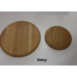 Hot Holzscheiben 2er-Set – Tischdeko aus Eiche, Ø200/300mm, personalisierbar Tischdekoration