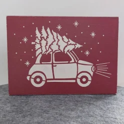 Sale Holzschild "Driving home for Christmas" Weihnachtsdeko