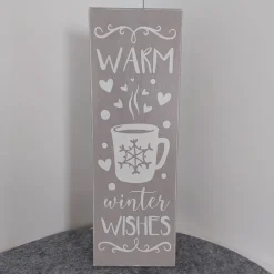 Winter|SD Holzdesign Holzschild "Warm winter wishes"
