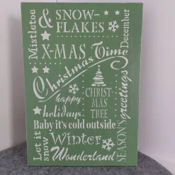 Best Holzschild "Winter Words" Weihnachtsdeko