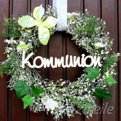 Dekoration|holzmeile Holz-Schriftzug "Kommunion"
