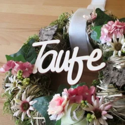 New Holz-Schriftzug Taufe Taufschmuck