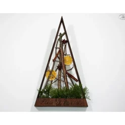 Weihnachtsdeko|Hübsches Aus Holz Holz-Weihnachtsbaum aus Pappelholz mit Schriftzug 