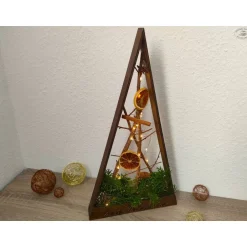 Weihnachtsdeko|Hübsches Aus Holz Holz-Weihnachtsbaum aus Pappelholz mit Schriftzug 