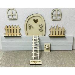 New Holz-Wichteltür-Set – Magisches Weihnachtsdekor Wichtelzauber
