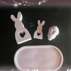 Tischdekoration|Chrispis Creative Shop Häschen Set aus Raysin Ostern kann kommen