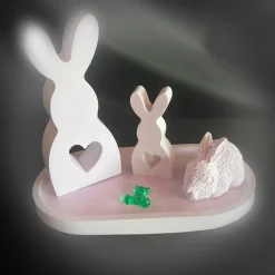 Tischdekoration|Chrispis Creative Shop Häschen Set aus Raysin Ostern kann kommen