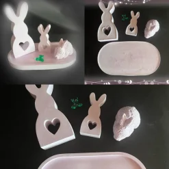 Tischdekoration|Chrispis Creative Shop Häschen Set aus Raysin Ostern kann kommen