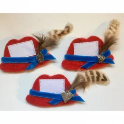Accessoires|krissimissi Hut-Anstecker Oktoberfest Trachtenbrosche Filzbrosche Wiesn-Namensträger beschriftet Tracht Wunschbeschriftung personalisiert Firmenlogo