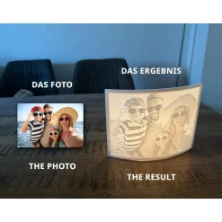 Sale Ihr Foto als beleuchteter 3D-Druck (Lithophane) - das ultimative Geschenk !!! Geschenke