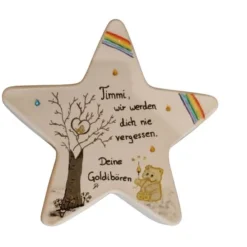 New In unseren Herzen lebst du weiter - Goldbärchen als ewige Erinnerung Gedenksteine