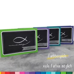 New Individuelle Einladungskarten zur Kommunion, Konfirmation, Taufe & Firmung – Design Kreidezeichnung Fisch Einladungskarten