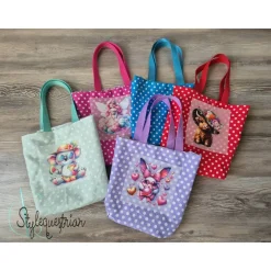 Discount Individuelle Kindergartentasche aus Baumwolle – Personalisierte Lesetasche für Kinder in Wunschfarbe Kinder Kindergartentaschen