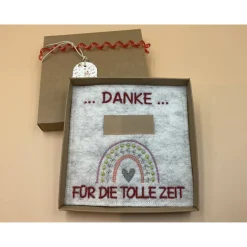 Danksagungskarten|aba Jahresabschluss Geschenk Kita  Kindergarten  Schule  Kurs  Ferienlager Schriftfarbe Kirschrot