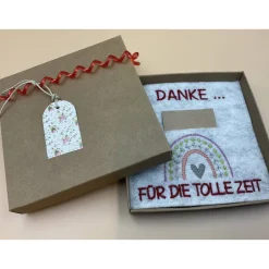 Danksagungskarten|aba Jahresabschluss Geschenk Kita  Kindergarten  Schule  Kurs  Ferienlager Schriftfarbe Kirschrot