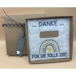 Danksagungskarten|aba Jahresabschluss Geschenk Kita  Kindergarten  Schule  Kurs  Ferienlager Schriftfarbe Graublau