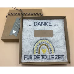 Danksagungskarten|aba Jahresabschluss Geschenk Kita  Kindergarten  Schule  Kurs  Ferienlager Schriftfarbe Graublau