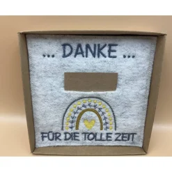 Danksagungskarten|aba Jahresabschluss Geschenk Kita  Kindergarten  Schule  Kurs  Ferienlager Schriftfarbe Graublau