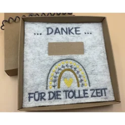Danksagungskarten|aba Jahresabschluss Geschenk Kita  Kindergarten  Schule  Kurs  Ferienlager Schriftfarbe Graublau