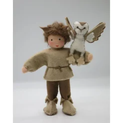 Herbst|Katjas Blumenkinder Junge mit Eule - Jahreszeitentisch - Blumenkinder -Waldorf - Art.Nr. HE16