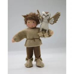Herbst|Katjas Blumenkinder Junge mit Eule - Jahreszeitentisch - Blumenkinder -Waldorf - Art.Nr. HE16