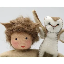 Herbst|Katjas Blumenkinder Junge mit Eule - Jahreszeitentisch - Blumenkinder -Waldorf - Art.Nr. HE16
