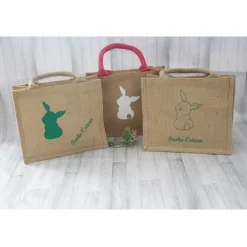 Outlet Jute Tasche Ostern Ostertasche Geschenk personalisiert Osterkörbchen