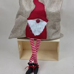 New Jute-Geschenkbeutel mit Weihnachtswichtel – 30 cm x 40 cm - Geschenkverpackung Geschenkverpackungen