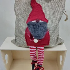 Best Jute-Geschenkbeutel mit Weihnachtswichtel – 20cm x 30 cm - Geschenkverpackung Geschenkverpackungen