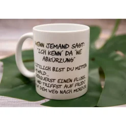 Hot Kaffeetasse Fantasy-Abenteuer – kreativer Start in den Tag - Abkürzung zu Mordor Dekoration