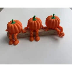 Deko Halloween|HenrYvi kantenhocker Kürbis mit flexiblen Beinen