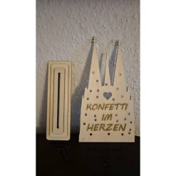 Deko|ps-lasergeschenke Karneval Kölner Dom Holz Aufsteller – 2 Varianten, Pappelholz, Lasergravur oder Lasercut