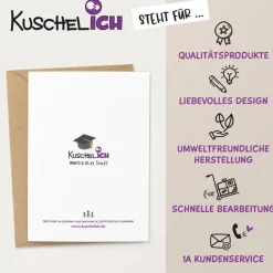 Clearance Karte Abitur bestanden | "You did it!" Glückwunschkarte zur Prüfung & Abschluss | Nachhaltiges 300g Papier Glückwunschkarten