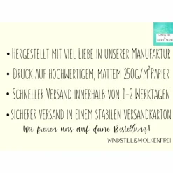 Glückwunschkarten|Windstill & Wolkenfrei Karte DIN A4 Abschied Kollegin Kollege Verabschiedung Ruhestand Rente