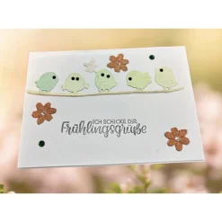 Frühling|Lindas Bastelecke Karte Frühlingsgrüße