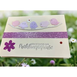 Frühling|Lindas Bastelecke Karte Frühlingsgrüße