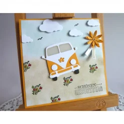 Sale Karte, Glückwunschkarte zum Geburtstag, Grußkarte mit Oldtimer, Kultauto Glückwunschkarten