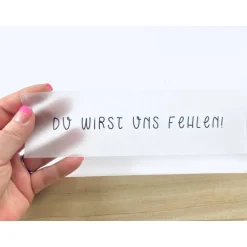 Danksagungskarten|Blomidesign Karte Kollegin Kollege Abschied / du wirst uns fehlen / Flaschenpost