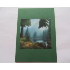 Glückwunschkarten|Momunder - Momente voller Wunder Karte mit Kunstdruck - idyllischer See