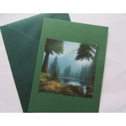 Glückwunschkarten|Momunder - Momente voller Wunder Karte mit Kunstdruck - idyllischer See