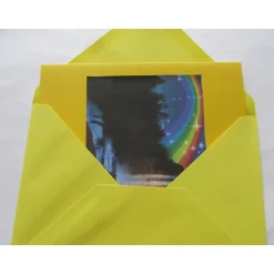 Hot Karte mit Kunstdruck - Regenbogen mit Sternenhimmel Glückwunschkarten