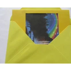 Hot Karte mit Kunstdruck - Regenbogen mit Sternenhimmel Glückwunschkarten